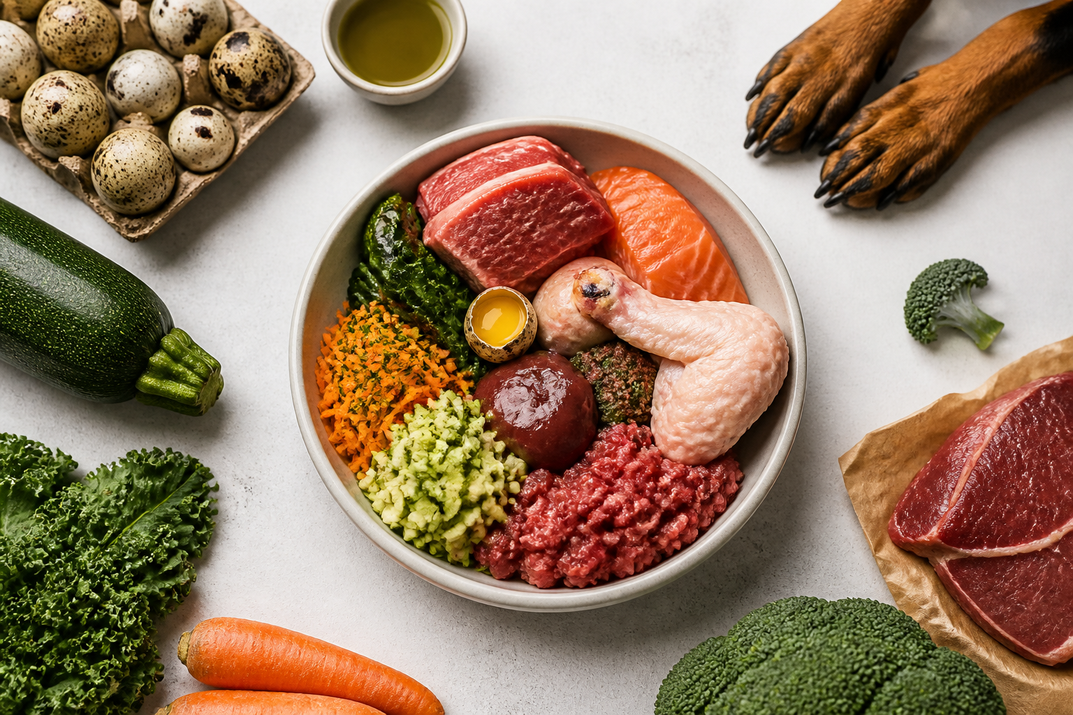Dieta BARF balanceada: guía de seguridad y nutrientes